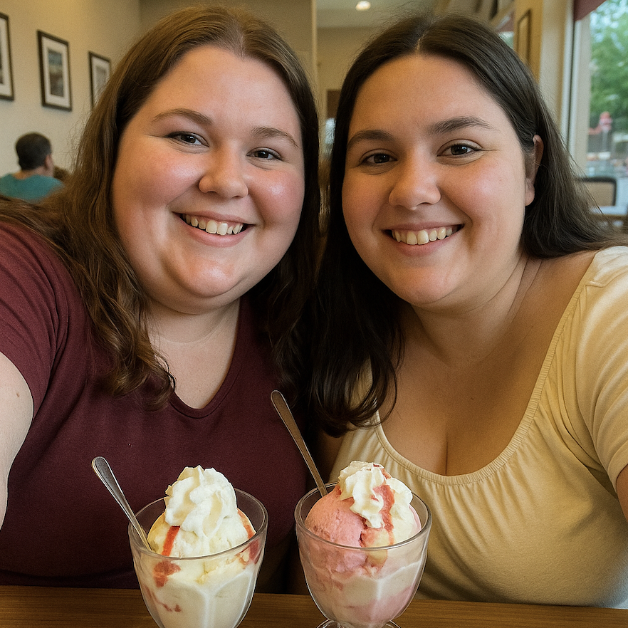 Mit meiner besten Freundin Eis essen