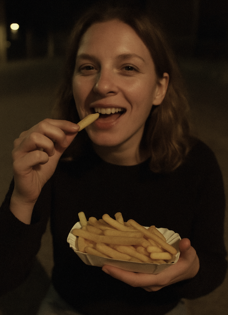 Pommes mit Mayo und Maja :-)